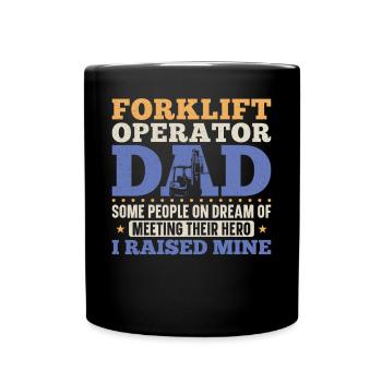 Certified Forklift Truck Operator - Full Colour Mug - black - Front