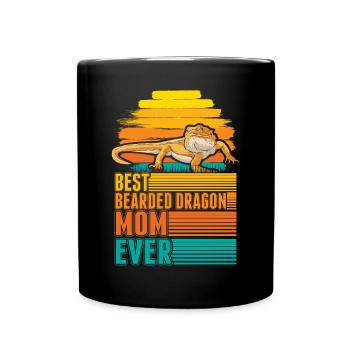 Best Bearded Dragon Mom Ever Bartagamen Mama - Full Colour Mug - black - Front