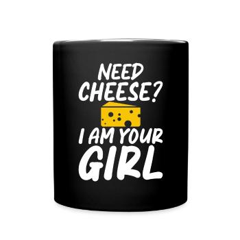 Snack Käse Liebhaber Käse Geschenk - Tasse einfarbig - Schwarz - Vorne