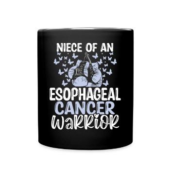 Esophageal Cancer Awareness Niece Aunt Uncle - Full Colour Mug - black - Front