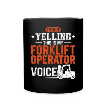 Certified Forklift Truck Operator - Full Colour Mug - black - Front