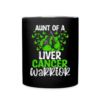 Sensibilisation au cancer du foie Tante Neveu Nièce - Mug uni - noir - Devant