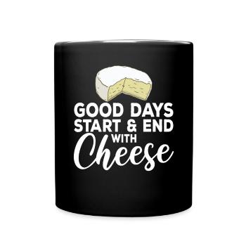 Snack Cheese Lover Cheese Gift - Full Colour Mug - black - Front