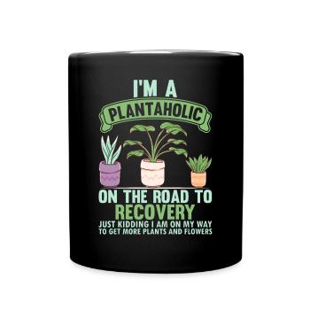 Je suis un accro du plantain - Jardin de plantes Drôle de jardinage P - Mug uni - noir - Devant
