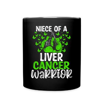Sensibilisation au cancer du foie Nièce Tante Oncle - Mug uni - noir - Devant