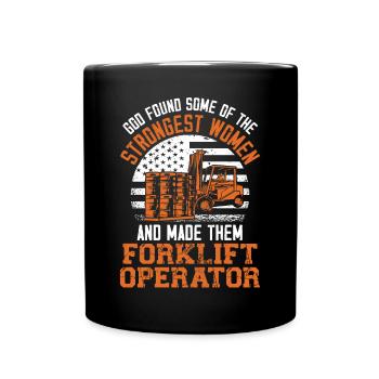 Opérateur de chariot élévateur certifié - Mug uni - noir - Devant