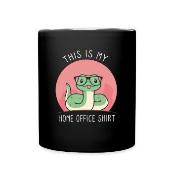 Ceci est ma chemise de bureau à domicile Snake bureau à domicile - Mug uni - noir - Devant