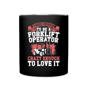 Certified Forklift Truck Operator - Tasse einfarbig - Schwarz - Vorne