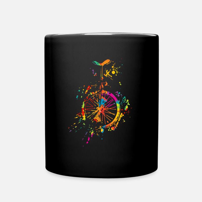 Einrad Akrobat Einradfahrerin Retro Vintage Einrad - Tasse einfarbig - Schwarz