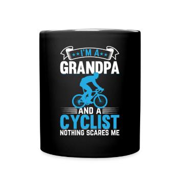 I'm A Grandpa And Cyclist Nothing Scares - Race Bi - Full Colour Mug - black - Front