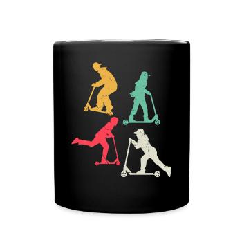 Scooter Tricks Stunt Racing Scooter Stunts Boys Sc - Full Colour Mug - black - Front