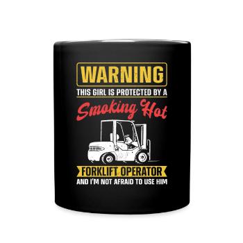 Certified Forklift Truck Operator - Full Colour Mug - black - Front
