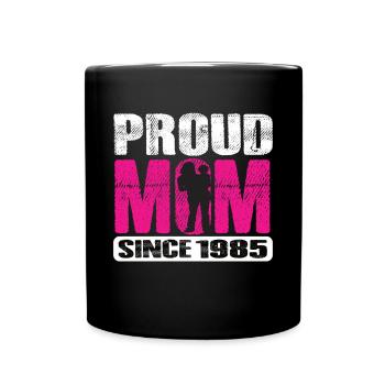 Proud Mom Since 1985 - Full Colour Mug - black - Front