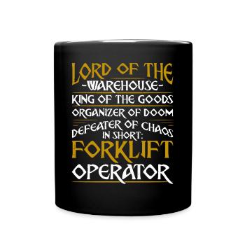 Opérateur de chariot élévateur certifié - Mug uni - noir - Devant