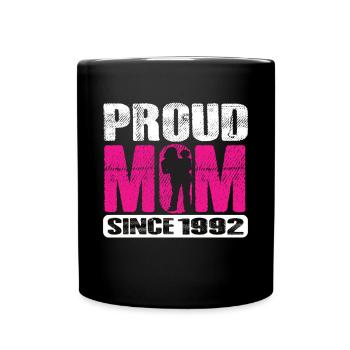 Proud Mom Since 1992 - Tasse einfarbig - Schwarz - Vorne