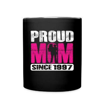 Proud Mom Since 1997 - Tasse einfarbig - Schwarz - Vorne