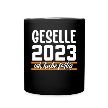 Geselle 2023 Gesellenprüfung - Tasse einfarbig - Schwarz - Vorne