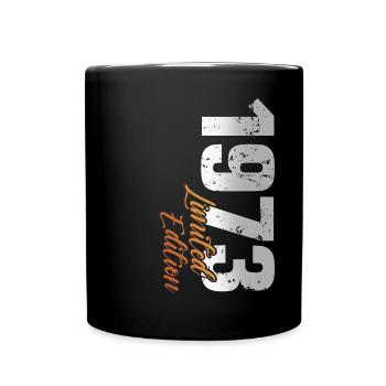 50. Geburtstag Jahrgang 1973. 50 Jahre - Tasse einfarbig - Schwarz - Vorne