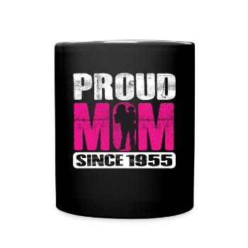 Maman fière depuis 1955 - Mug uni - noir - Devant