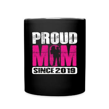 Proud Mom Since 2019 - Full Colour Mug - black - Front