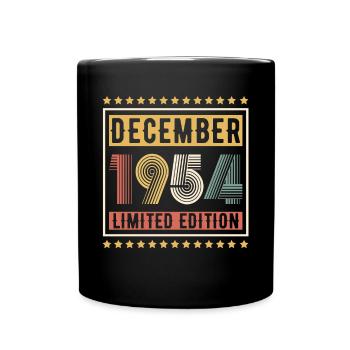Millésime Décembre 1954 Edition Limitée Anniversaire - Mug uni - noir - Devant