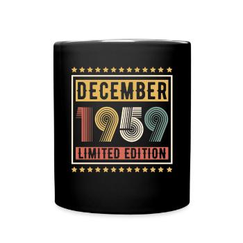 Millésime Décembre 1959 Edition Limitée Anniversaire - Mug uni - noir - Devant