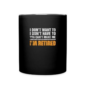 Retirement - Full Colour Mug - black - Front