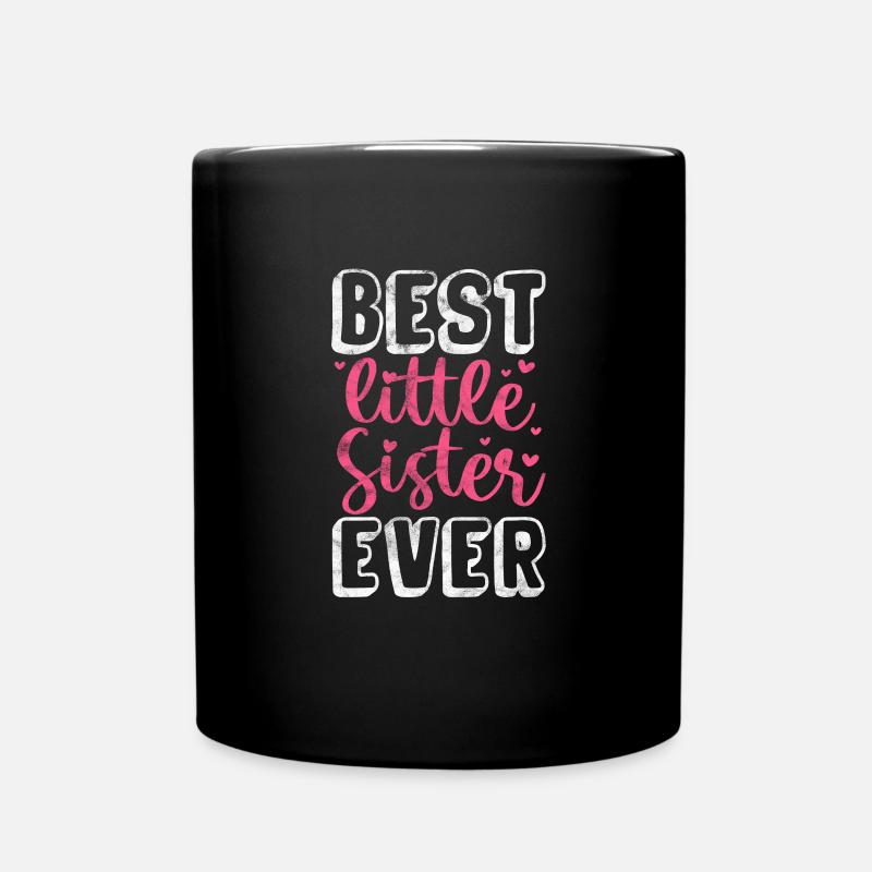 Schwester Bruder Geschwister Familie Geschenk - Tasse einfarbig - Schwarz