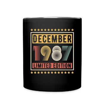 Millésime Décembre 1987 Edition Limitée Anniversaire - Mug uni - noir - Devant