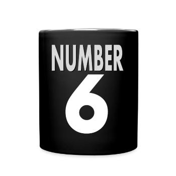 Number 6 Number Six Shirt Number 6 Gift Idea - Full Colour Mug - black - Front