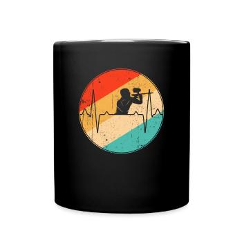 Paintball Retro Heartbeat - Mug uni - noir - Devant