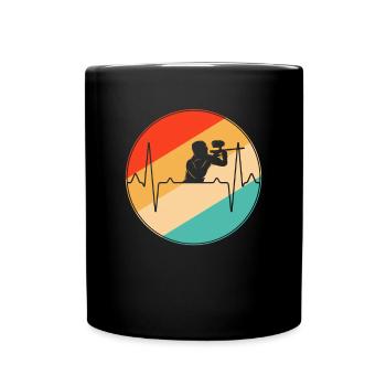 Paintball Retro Heartbeat - Mug uni - noir - Devant