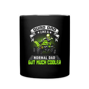 Quad Quad Riders Quad Driving Dad Daddy Papa Saying - Full Colour Mug - black - Front