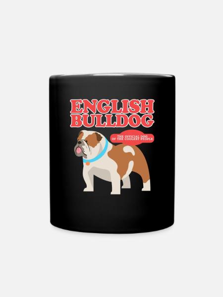 English Bulldog English Bulldog Gift - Full Colour Mug - black