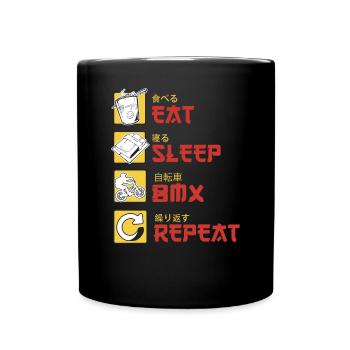 BMX Cyclist BMX Bike BMX Ramp BMX Bike - Full Colour Mug - black - Front