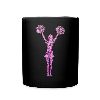 Cheerleader Cheerleading Girls Cheer - Full Colour Mug - black - Front