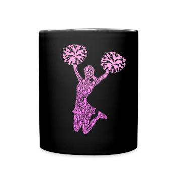 Cheerleading Cheerleader Girls Cheer - Full Colour Mug - black - Front