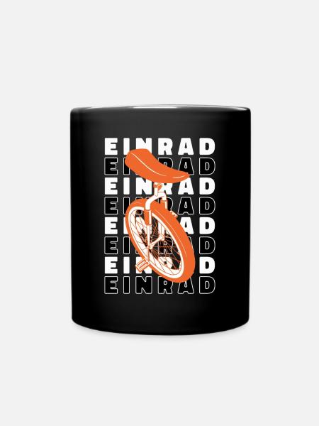 Einrad Einradfahrer Einradfahrrad Einrad - Tasse einfarbig - Schwarz