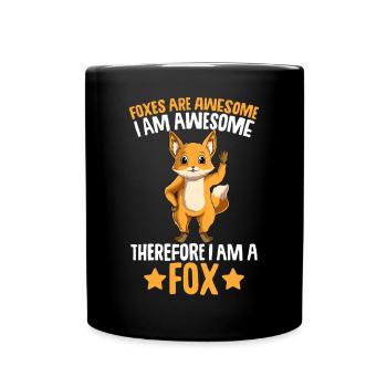 Renards enfants - Mug uni - noir - Devant