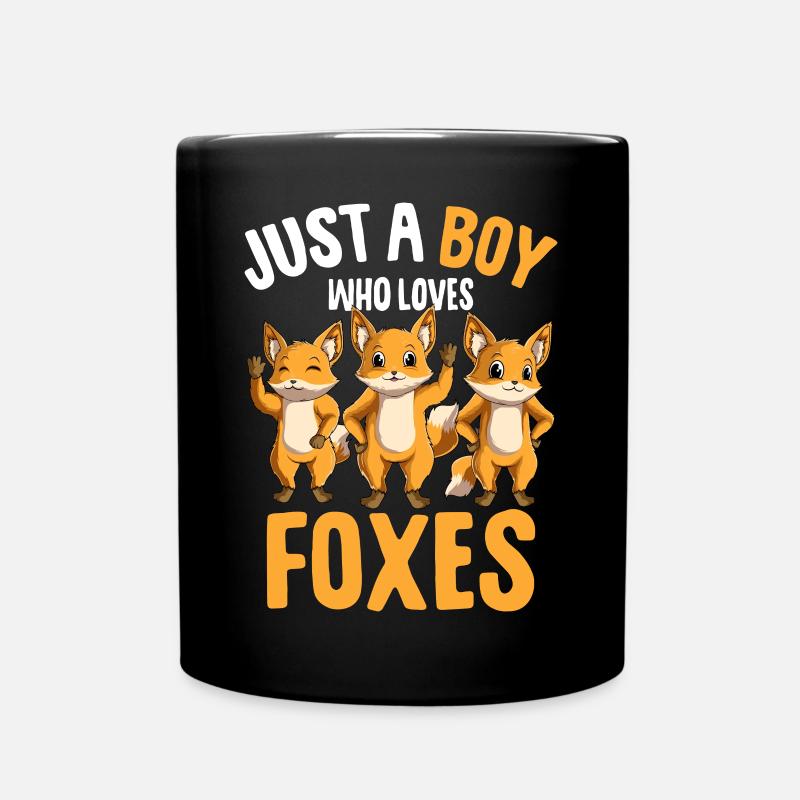 Fuchs Junge Kinder - Tasse einfarbig - Schwarz