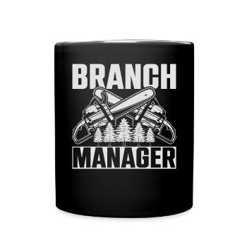 Branch Manager Zweige Äste Förster Forstwirt - Tasse einfarbig - Schwarz - Vorne