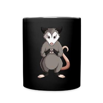 Opossum Enfants Filles Dames - Mug uni - noir - Devant