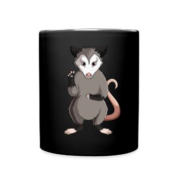 Opossum Enfants Filles Dames - Mug uni - noir - Devant