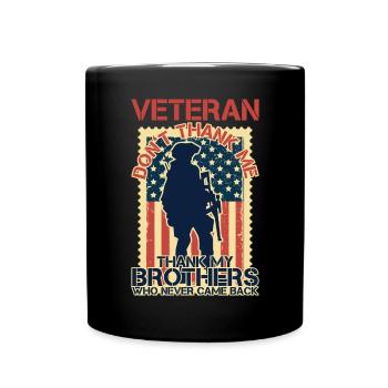 Veterans day honoring all who served - Tasse einfarbig - Schwarz - Vorne
