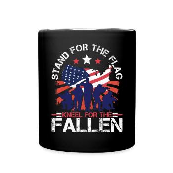 Stand For The Flag US Armee Patriot / Veteran - Tasse einfarbig - Schwarz - Vorne
