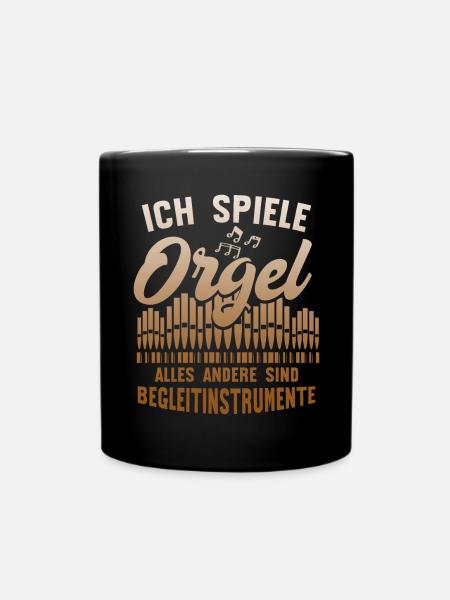 Ich Spiele Orgel Begleitinstrumente - Tasse einfarbig - Schwarz