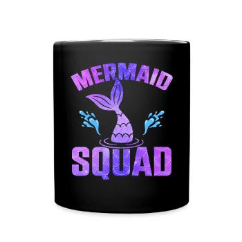 Mermaid Squad Mythical Creature Fin Mermaid - Mug uni - noir - Devant