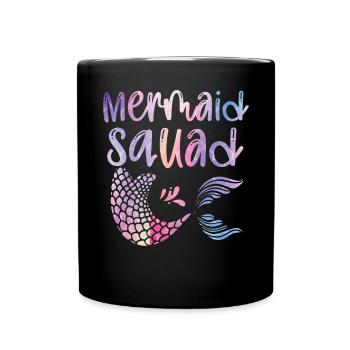 Mermaid Squad Mythical Creature Fin Mermaid - Mug uni - noir - Devant