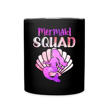 Mermaid Squad Mythical Creature Fin Mermaid - Mug uni - noir - Devant