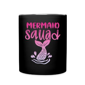 Mermaid Squad Mythical Creature Fin Mermaid - Mug uni - noir - Devant